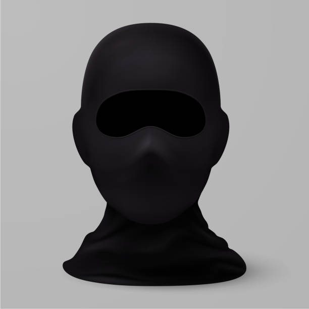 maska kominiarka - mask evil face mask terrorism stock illustrations