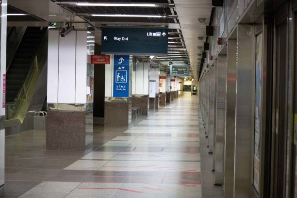 istock Cityhall MRT Station, Singapore 1372104308
