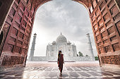 tourist in agra - india