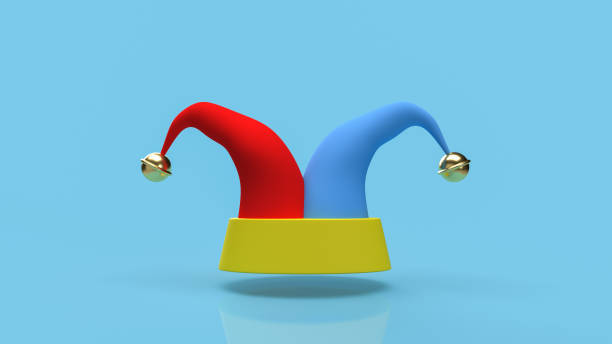 istock The clown hat on blue background for funny concept 3d rendering 1372106269