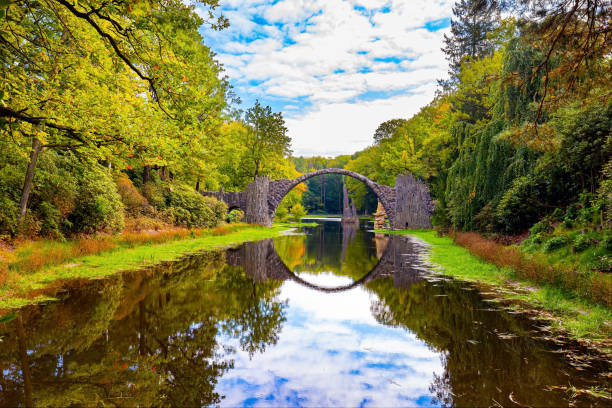 istock Picturesque narrow bridge 1372108956