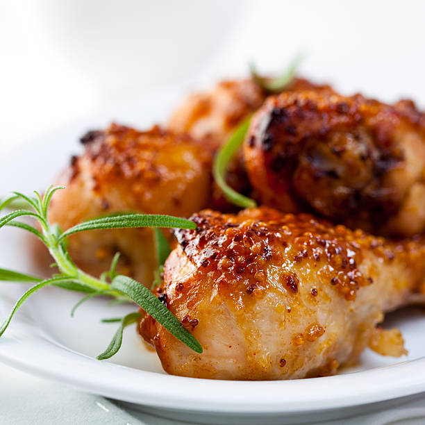 istock Roasted chicken legs with french mustard 137210923