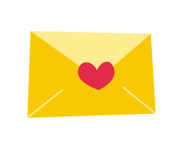 ilustrações, clipart, desenhos animados e ícones de conceito de design de cartas de amor - mail correspondence romance passion