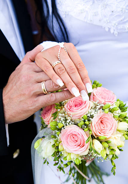 istock Wedding Rings and Bouquet 137211476