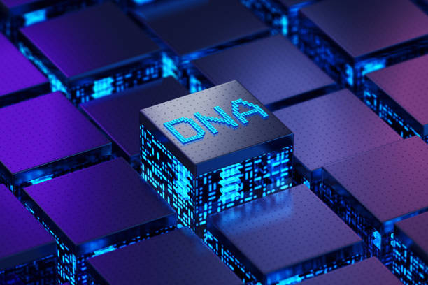 dna digital. conceito - dna chip - fotografias e filmes do acervo