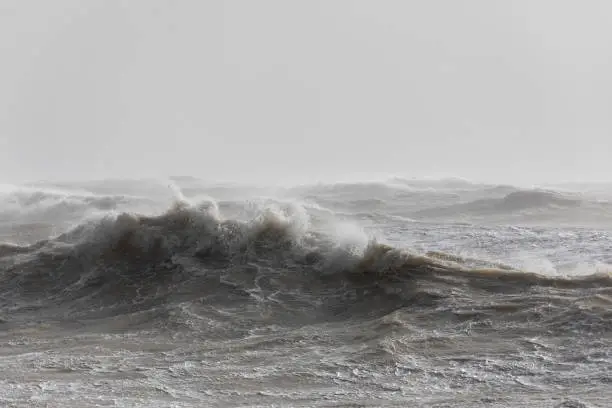 Storm 'Eunice' hits the South Coast of Britain with strong winds and huge waves