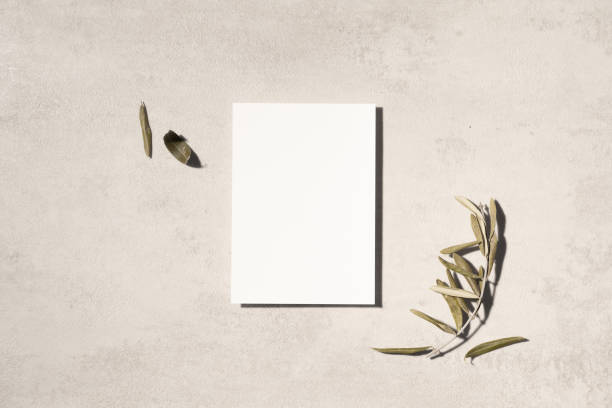 istock Empty white card mockup for invitations and greeting cards 1372119624