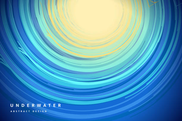 ilustraciones, imágenes clip art, dibujos animados e iconos de stock de superficie del agua. diseño de pantalla moderno para aplicaciones móviles y diseño web. - ripple concentric wave water