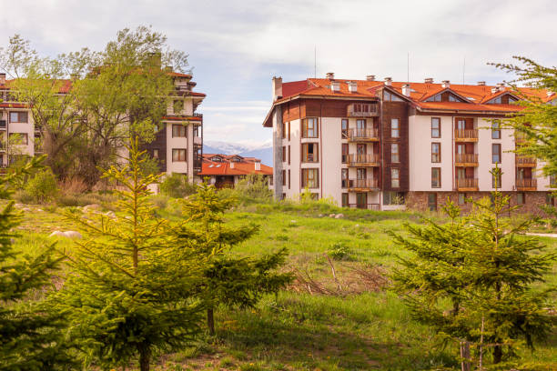istock Summer hotels panorama in Bansko, Bulgaria 1372121166