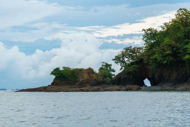 istock Natural stone arch on a deserted island in Panama 1372125206
