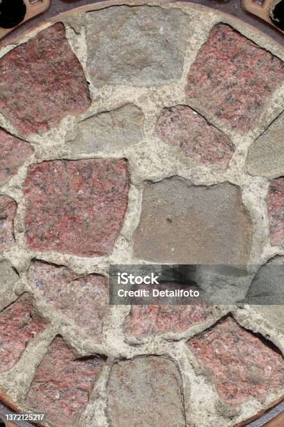 Reddish And Grey Cobblestones In Circular Shape Stock Photo - Download Image Now - Beer Stein, Color Image, Europe