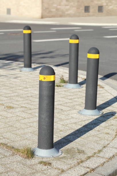 istock Posts, barrier posts,, road bollards on a footpath, Germany, Europe 1372127296