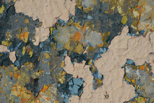 istock The texture of the multilayer old painted wall. 1372129165
