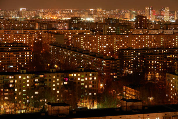 istock Night Moscow, Russia. Altufevo area. 1372130361