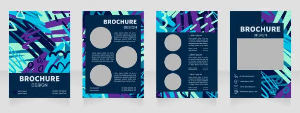 Vector illustration of Theatrical costumes exhibition blank brochure design