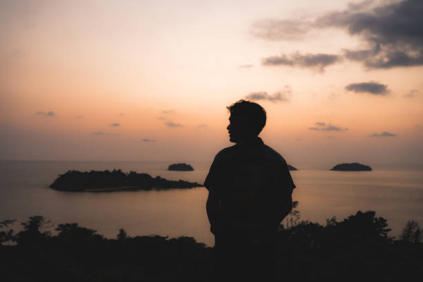 istock The silhouette of a man. 1372133205