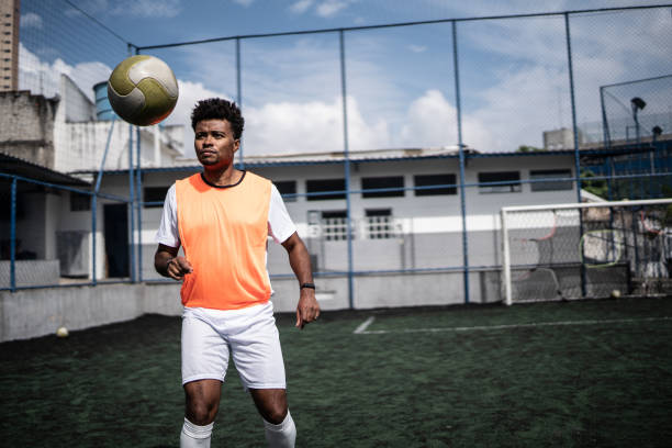 istock Player training on the soccer field 1372135477
