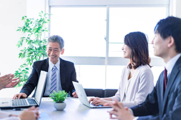 istock Senior manager speaking with a smile 1372141466