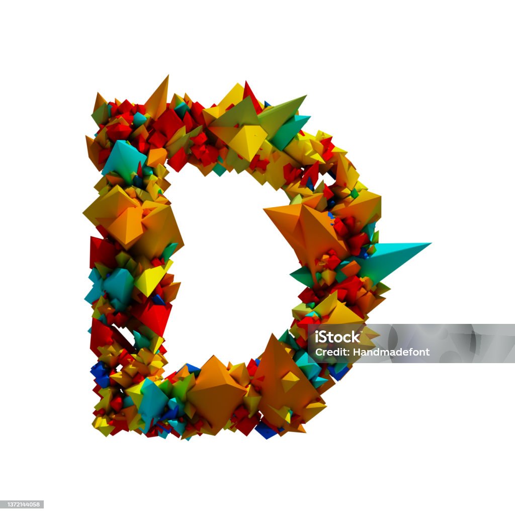 Exploding Alphabets Colorful Explode Alphabet Letter On White Background 3d Illustration ...