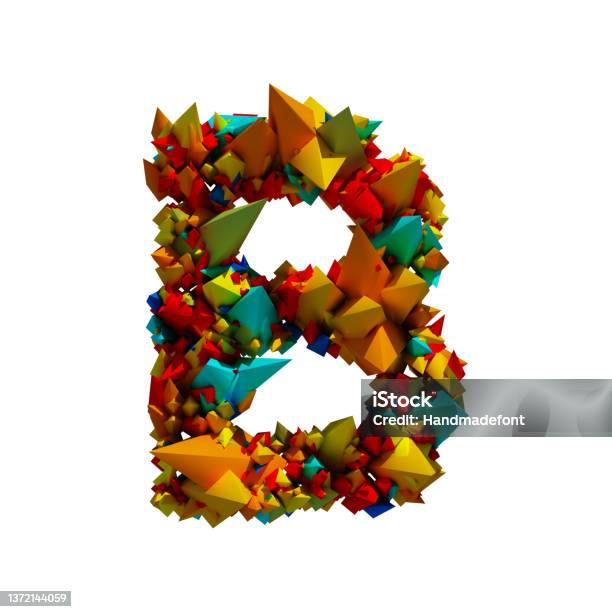 The Letter A Exploding Colorful Explode Alphabet Letter On White Background 3d Illustration ...