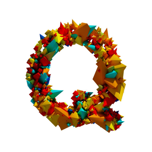 istock Colorful explode alphabet letter on white background. 3D illustration. 1372144161