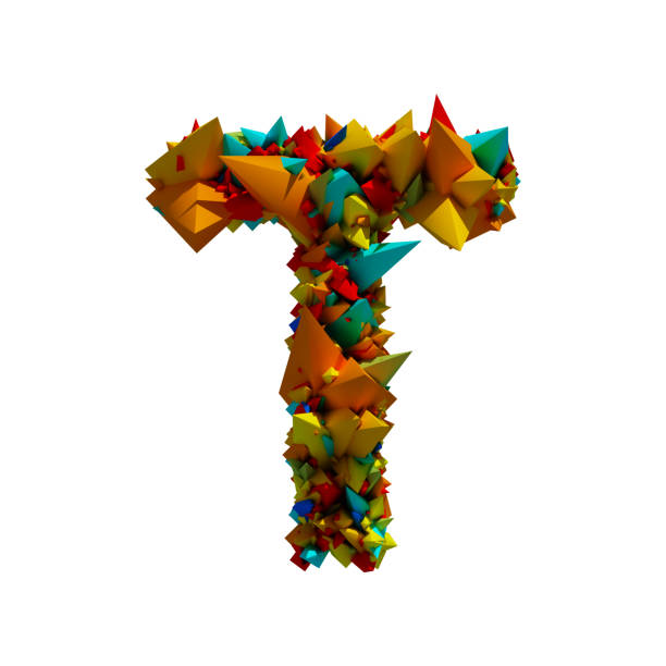 istock Colorful explode alphabet letter on white background. 3D illustration. 1372144278