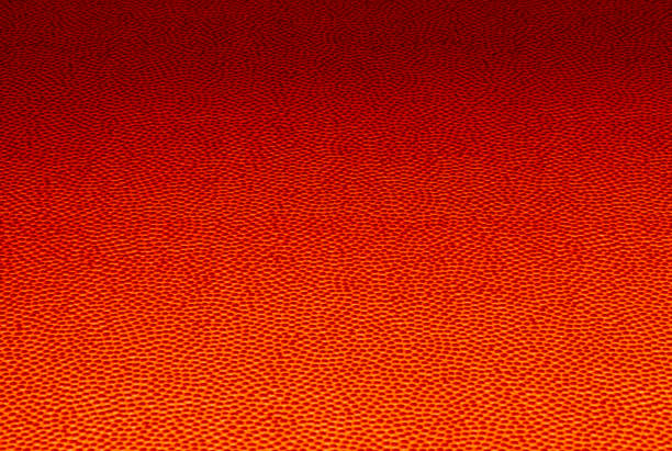 istock Selective focus angle view of a basketball texture 1372144367