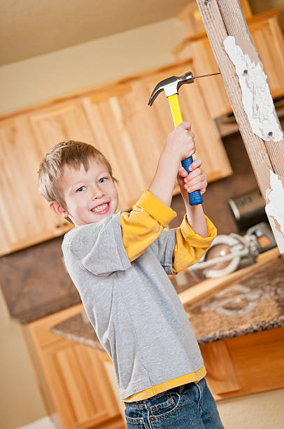 Remodeling Boy stock photo