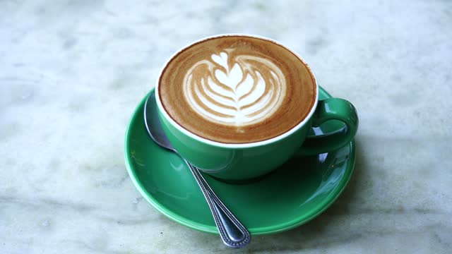 Hot coffee  latte art