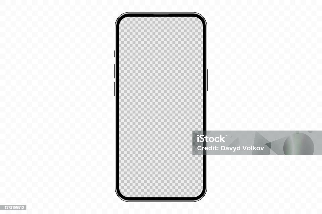 Realistic mobile phone mockup, cellphone app template. Isolated stock illustration Telephone stock vector