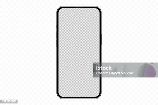 Realistic Mobile Phone Mockup Cellphone App Template Isolated Stock Illustration Stock Illustration - Download Image Now