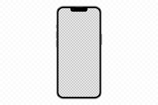 realistic mobile phone mockup, cellphone app template. isolated stock illustration - telefon stock illustrations