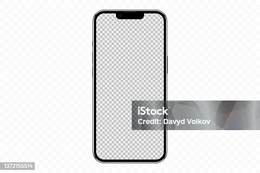 istock Realistic mobile phone mockup, cellphone app template. Isolated stock illustration 1372155514