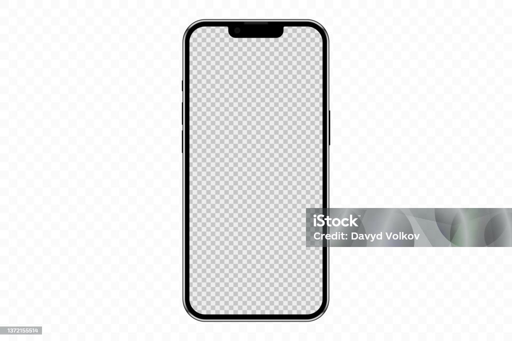 Realistic mobile phone mockup, cellphone app template. Isolated stock illustration Smart Phone stock vector
