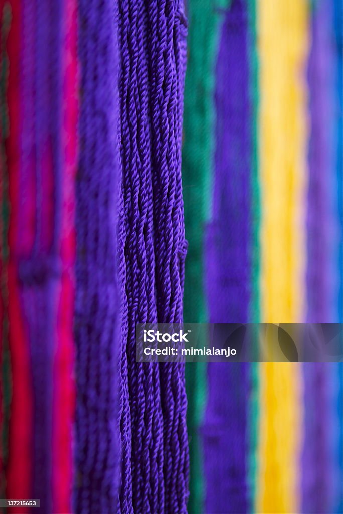 Colorful design Hammocks hang colorfully in a Mexican store Hammock Stock Photo