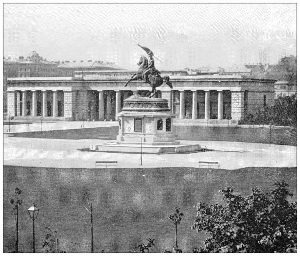 Antique travel photographs of Vienna: Heroes' square