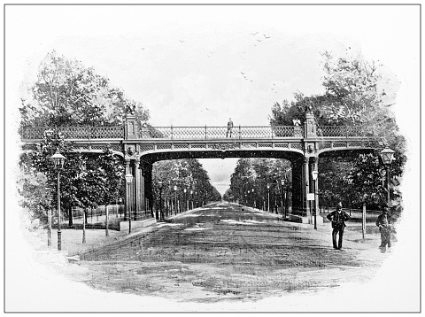 Antique travel photographs of Vienna: Entrance to Prater