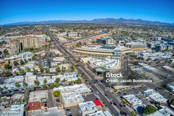 Aerial View Of The Phoenix Suburb Of Scottdale Arizona Stock Photo - Download Image Now