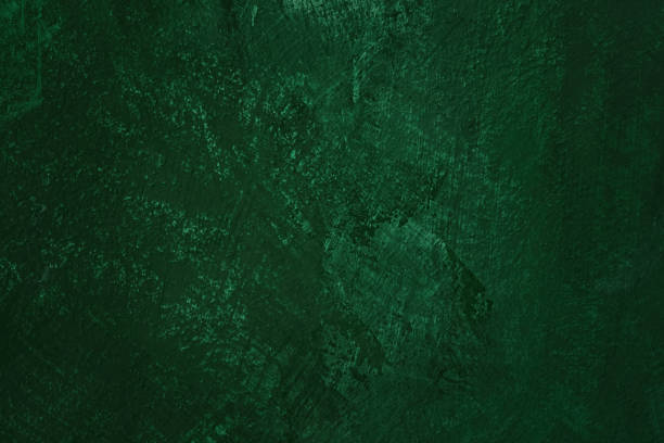 istock Dark green colored abstract textured background. Decorative plaster on the wall. 1372160683