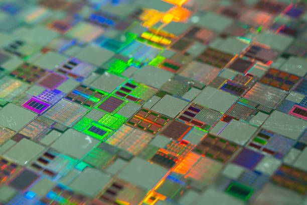istock Silicon wafer for manufacturing semiconductor of integrated circuit. 1372163243