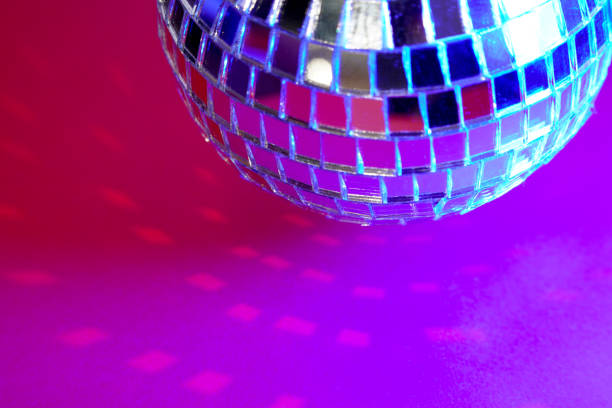 istock Disco ball with colored flash foils photographed in the studio 1372165518