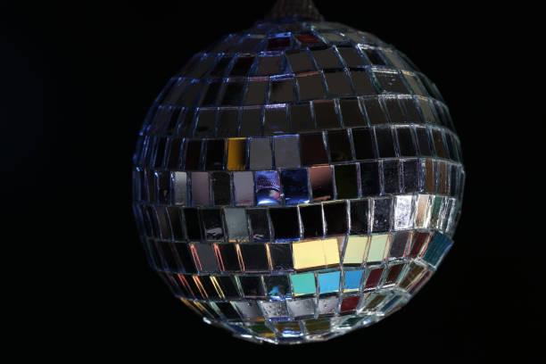 istock Disco ball with colored flash foils photographed in the studio 1372165522