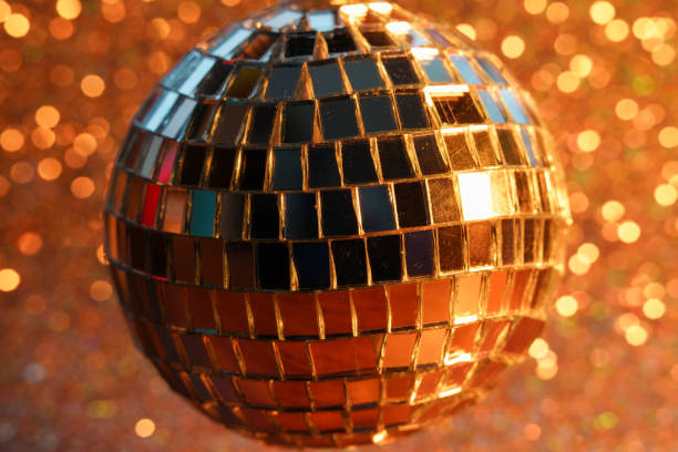 istock Disco ball with colored flash foils photographed in the studio 1372166379