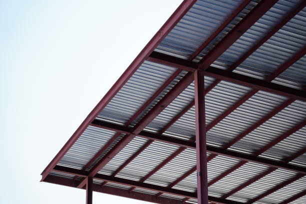 tin roof in the industrial zone