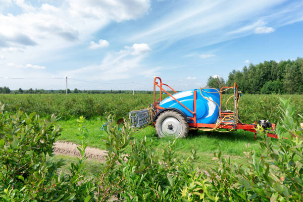 istock Herbicide spraying machine in the field 1372169176