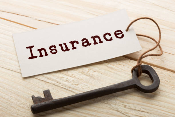 istock home insurance concept - old key with tag 1372170513