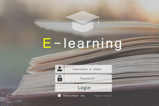 istock E - learning concept, online education login or registration screen design 1372171469