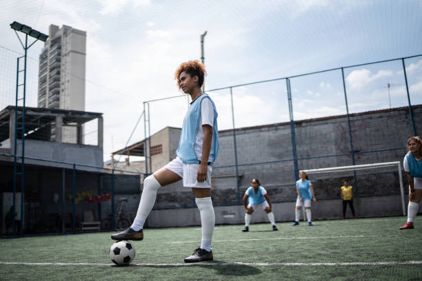 istock Female soccer game 1372172487