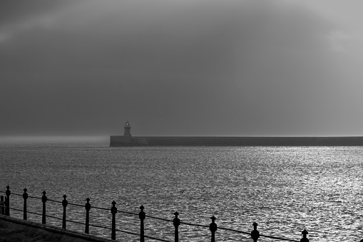 Tynemouth pier and lighthouse.