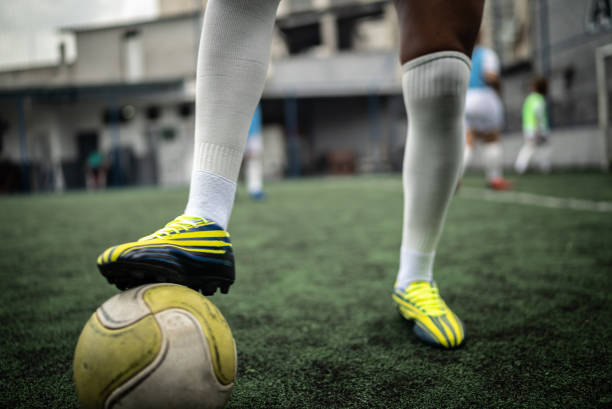 istock Low section of female soccer game 1372175197